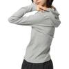 Uniqlo Hooded Ribbed Long Sleeve T-Shirt Women Tops 488298-03
