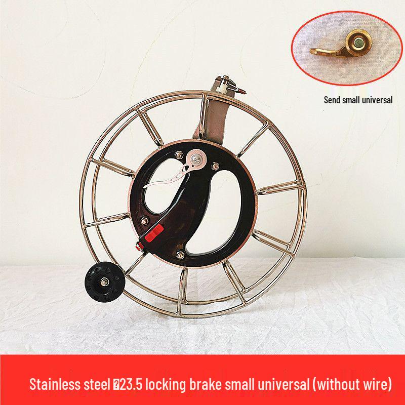 High-End Stainless Steel Kite Reel with Handbrake, Anti-Reverse, and Large Bearing for Sea Fishing