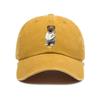 Puppy print washed retro distressed soft top baseball cap unisex cute baseball cap