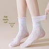 Summer White Lace Mesh Mid-Calf Ruffled Socks - Women's Breathable Lolita Style