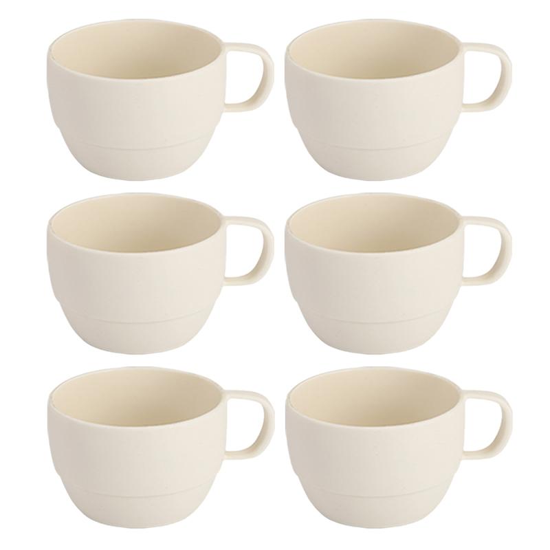 Plastic Coffee Cups 6-Pack Family And Children'S Not Easy To Break Suitable For Outdoor Camping
