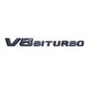 V8 BITURBO Letter 3D ABS Car Sticker for Mercedes Benz Twin Turbo Logo Fender Modification Label Decorative Decal AccessoriesRR1
