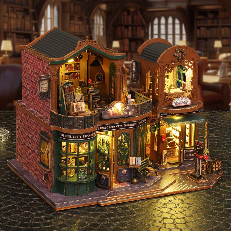 Jiate Twilight Bookstore DIY Model House Ornament Toy Gift