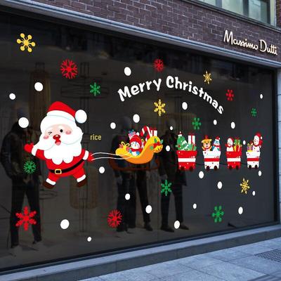 Anvelo Santa Claus Sleigh Christmas Window Decal