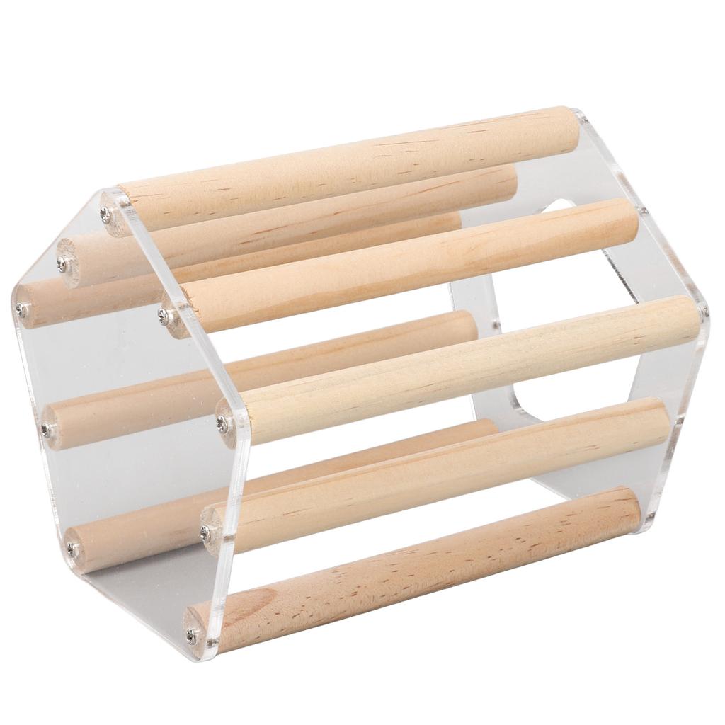 Minimalist Pentagonal Hamster Wooden House Ventilated Transparent Hamster Cabin for Hamster Golden Br