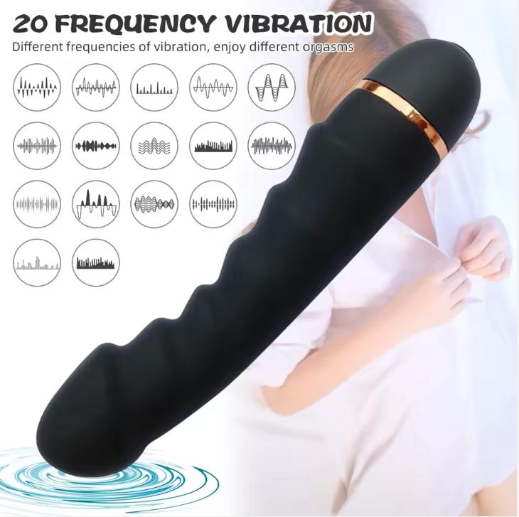 20 režimov Vibrátor Mäkké silikónové dildo Realistický penis Silný motor G-bod Glitoral Stimulátor Ženská masturbátor Sexuálne hračky pre dospelých