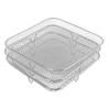 3PCS Fryer Rack Set 304 Stainless Steel Stackable Multi Layer Dehydrator Rack 8 Inch Fryer