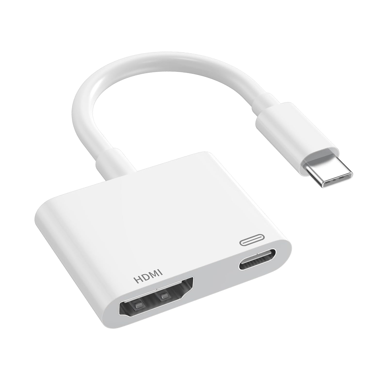

USB Type C HDMI Conversion Adapter in iPhone 15 HDMI Conversion Cable 2in1 4K No Delay Audio Sync Output Fast Charging No Power Supply No Settings