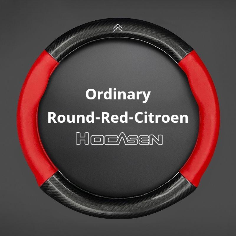 Kohlefaser-Leder-Lenkradabdeckung Für Citroen C1 C2 C3 C4 C5 C6 C4L Berlingo Picasso Aircross Sega Ely See Zubehör aik256