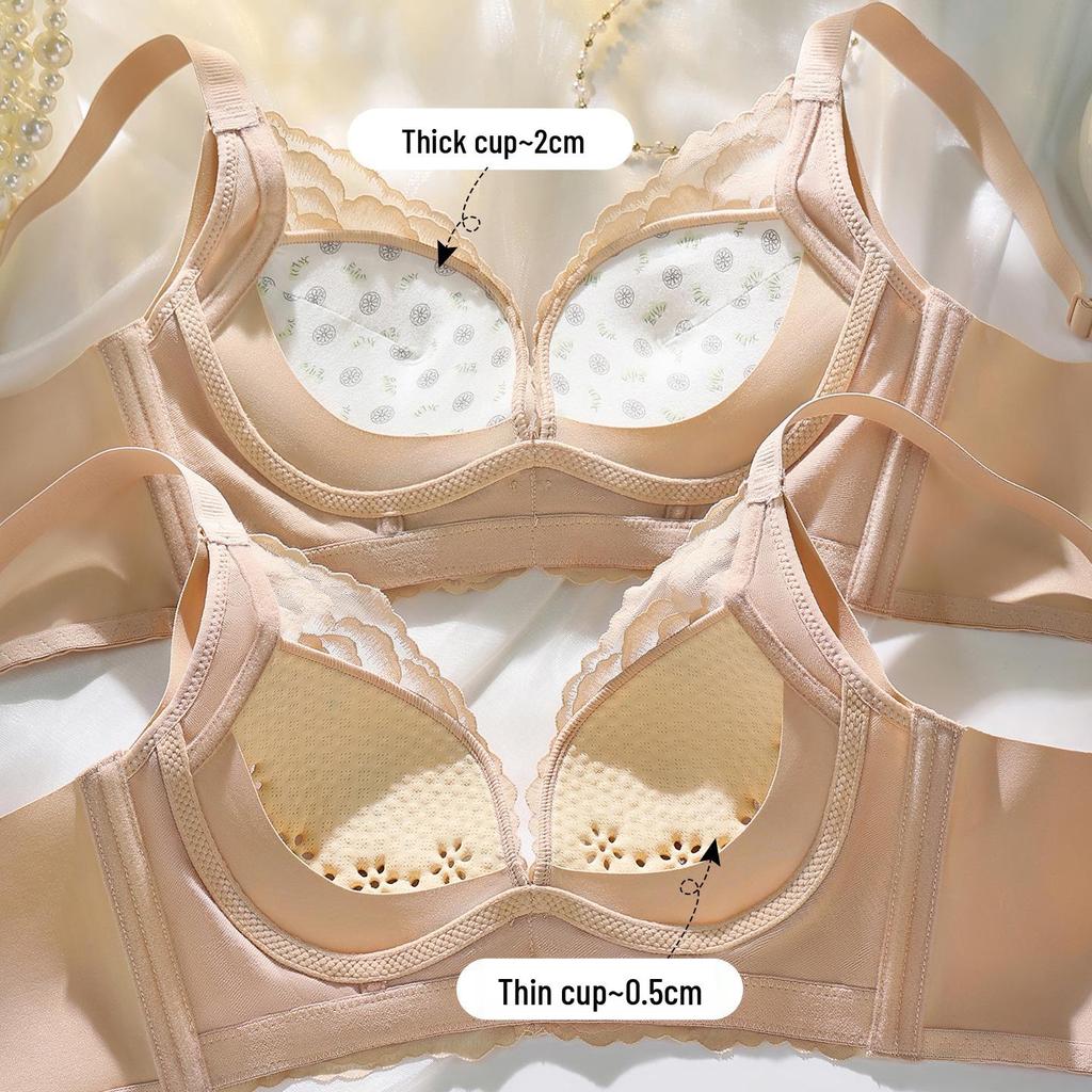 Breathable Invisible Underwire Bra for Small Busts - Anti-Sagging with Adjustable Fit