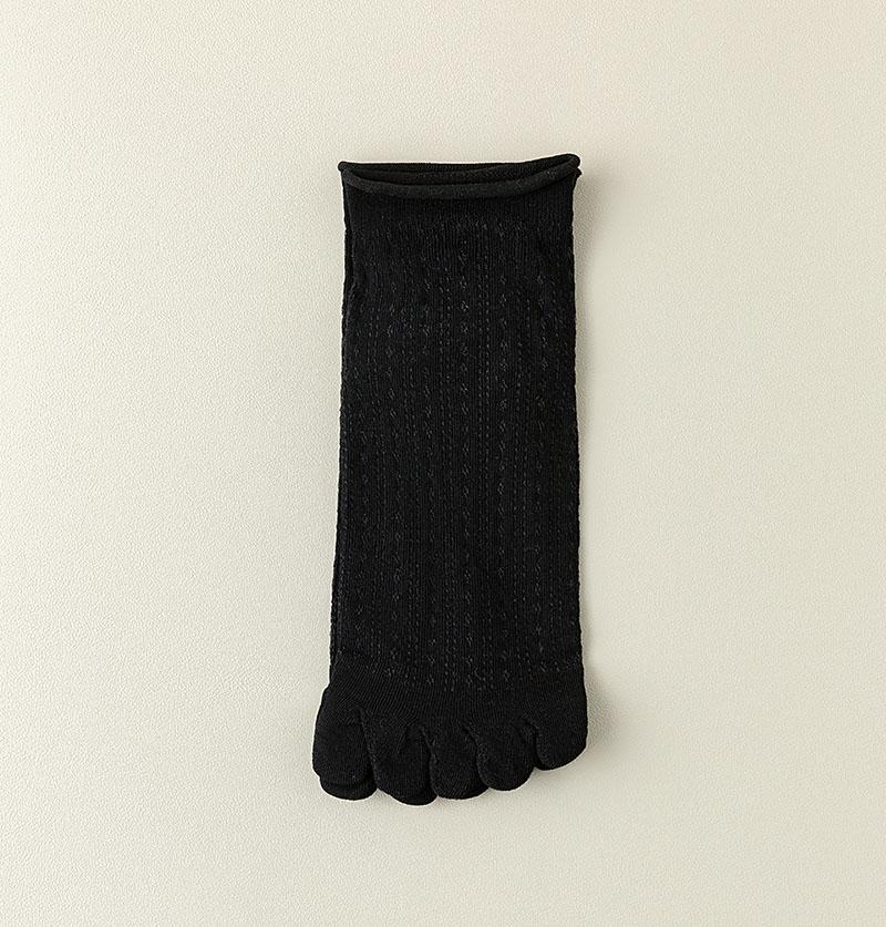 INS Summer Thin Five Finger Socks For Women Breathable Hollow Mesh Ankle Socks Solid Color Cotton Socks Female Split Toe Socks
