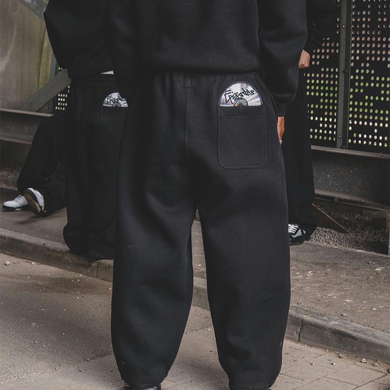 Vintage Print Hoodie and Sweatpants Set - Long Sleeve Streetwear