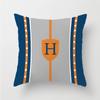Cuscino Blu e Arancione Nordico Copricuscino Geometrico per Divano del Soggiorno Cuscino Inglese Blu Ins Cuscino per Finestra a Baia Arancione