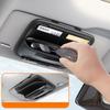 Multifunctional Car Sun Visor Organizer: Glasses Holder, License & Receipt Pocket, Card Storage Bag.