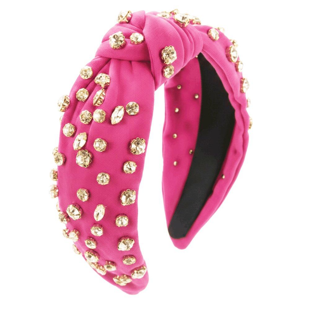 Full Diamond Knotted Headband Exaggerated Design Rhinestone Headband Women's Hair Accessories