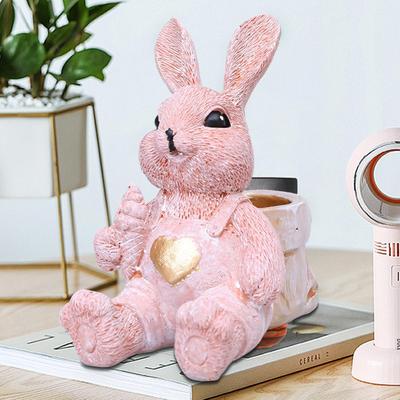 Easter Bunny Statue Adorable Collectible Easter Rabbit Ornaments Spring Home Decor Bunny Figurines for Shelf Table Nursery