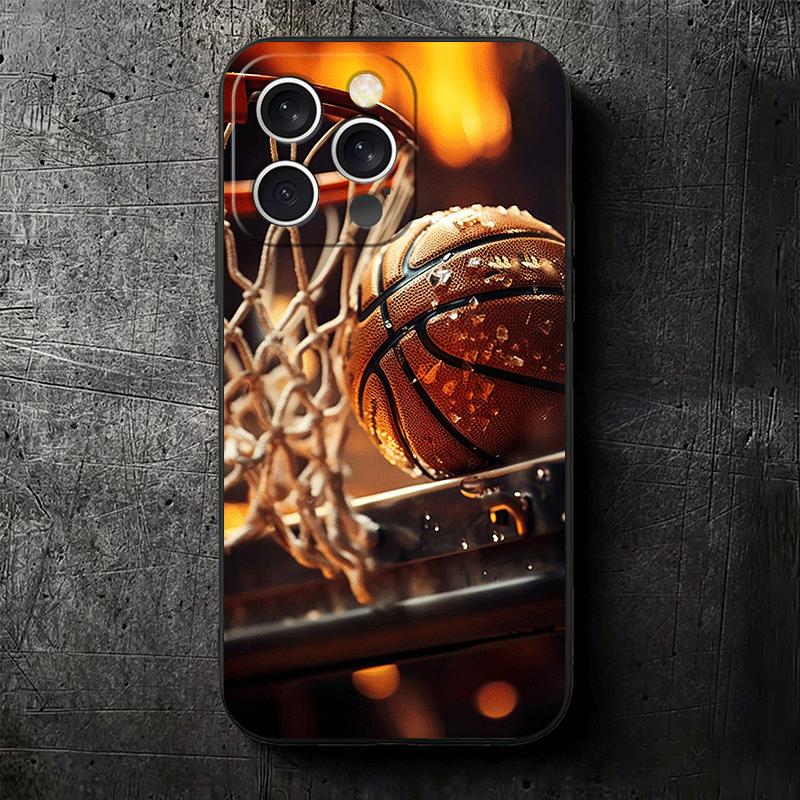 Basketball Basket Sports Soft Phone Case for iPhone 16 16E 17 Air 15 Pro Max 14 Plus 13 Mini 11 12 7 Black Cover Back Shell