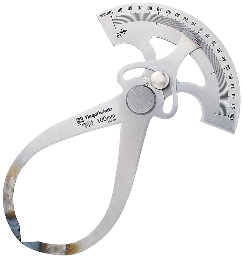 Niigata Seiki SK Made In Japan Caliper with Scale for Internal and External Use, 100mm, CC-100D