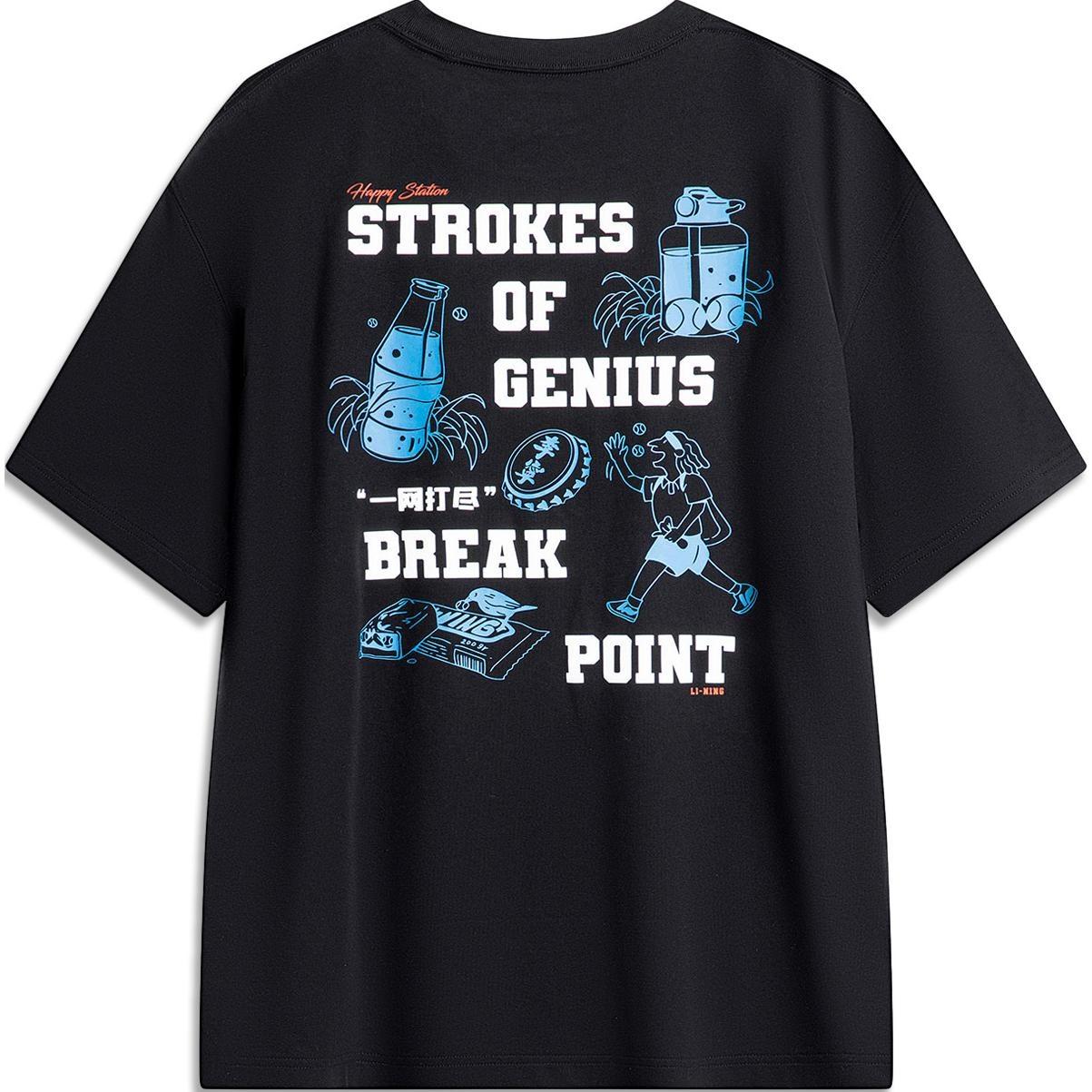 Li-Ning Cartoon Graphic T-shirt Black Men s AHSU541-3 M