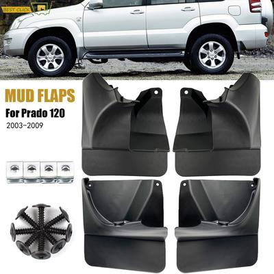 Geformte Schmutzfänger im OE-Stil für Toyota Land Cruiser Prado FJ120 120 2003–2009, Spritzschutz, Kotflügel vorne und hinten