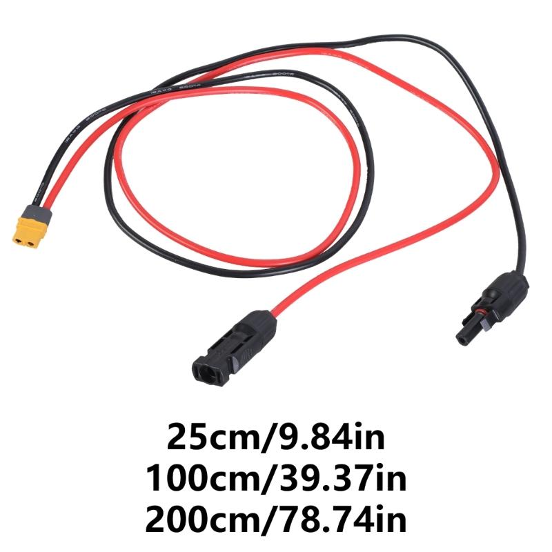 12AWG XT60 Extension Cable Connectors Solar Panel to Portable Power Stations for Outdoor Energy Solution Accessories
