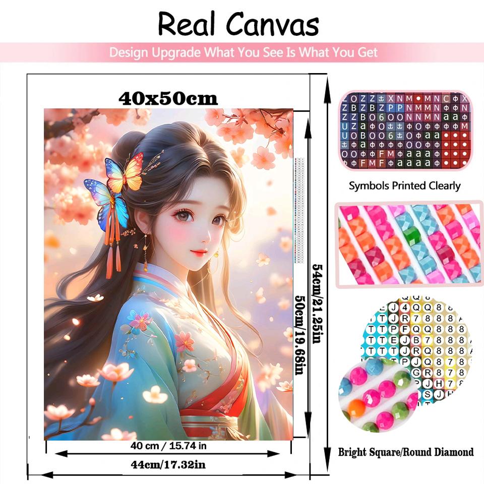 5D DIY Diamond Painting Beautiful Woman Painting Diamond Embroidery Cross Stitch Set Full Rhinestone Home Decoration