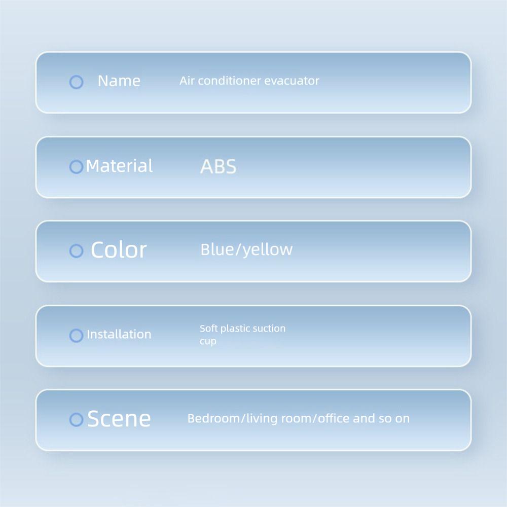 3Pcs Wall Mounted Conditioning Guide Fan Windmill Shaped Air Conditioner Vent Fan  For Home