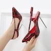 Women 13cm OL PUmps Sexy Pointed Leopard Print Rear Size High Heels Metal Stiletto WZ