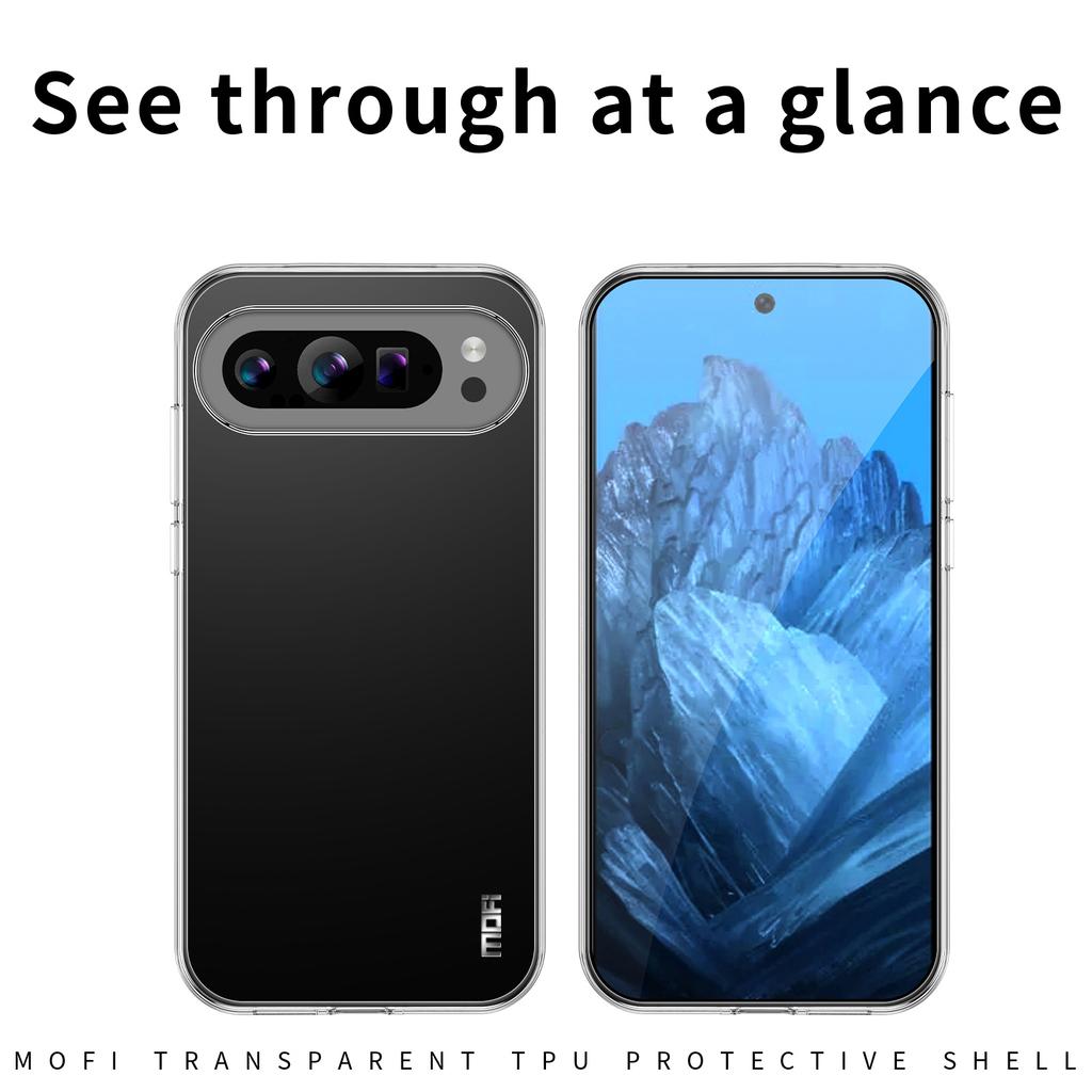 MOFI For Google Pixel 9 Pro Case Flexible TPU Shock Absorption Phone Cover