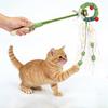 Cat Wand Toy Interactive Cat Teaser Stick with Plush Balls And Streamers