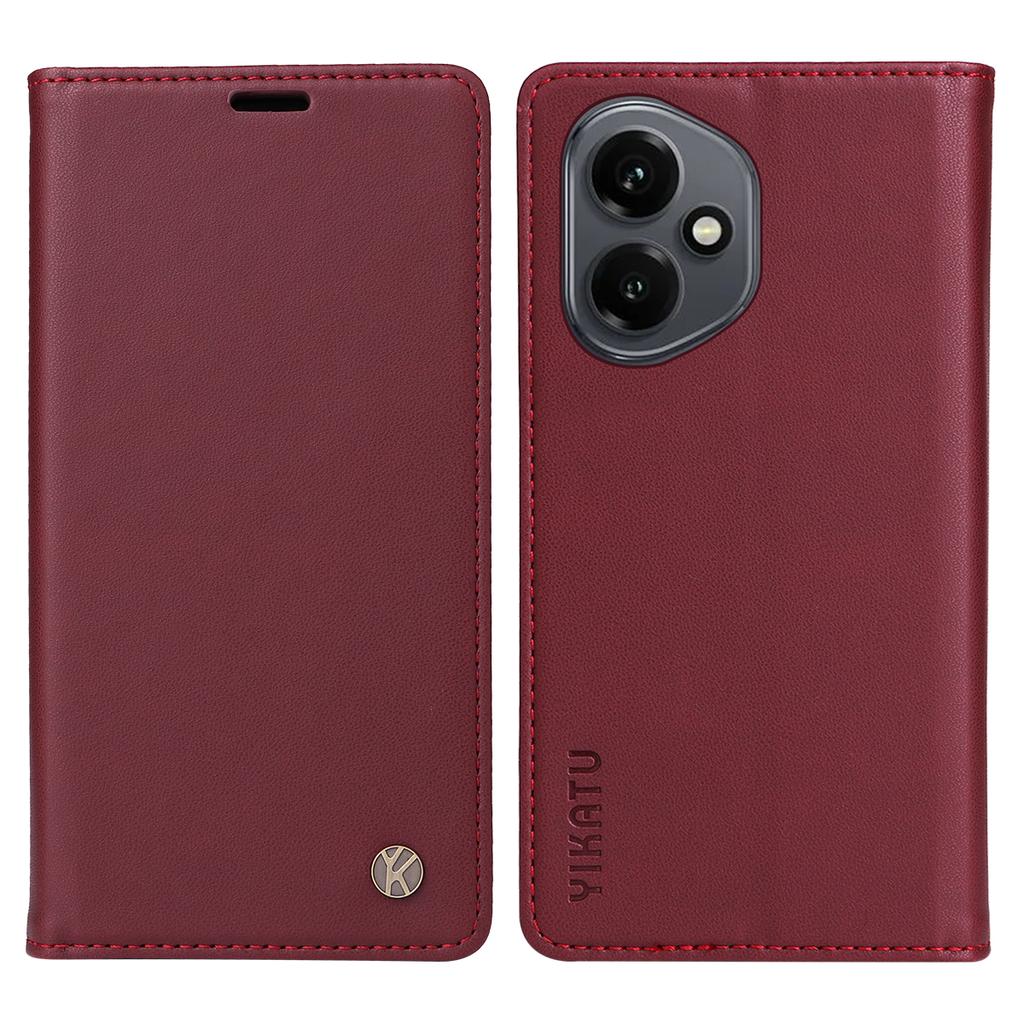 For Honor 400 5G (Global) Phone Cases YIKATU Magnetic Closure PU Leather Mobile Cover
