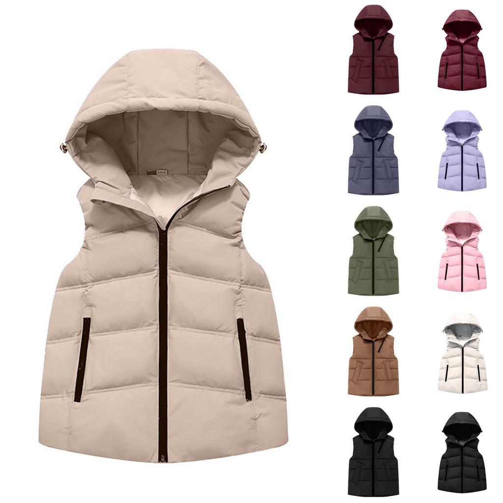 Children's Fashionable Casual Hooded Vest Jacket