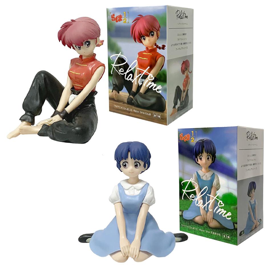 10CM Anime Ranma 1/2 Tendou Akane Ranma PVC Anime Figure Periphery Kawaii Sitting Playthings Desktop Car Ornaments Figure Toy Doll Gift