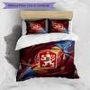 Czech Republi Football Printed Bedding 3 Piece Set Cozy Breathable Bed Cover Set As Housewarming Holiday Gift