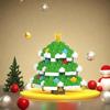 Santa Design Building Blocks Set Sturdy Steady Assembled Ornament For Home