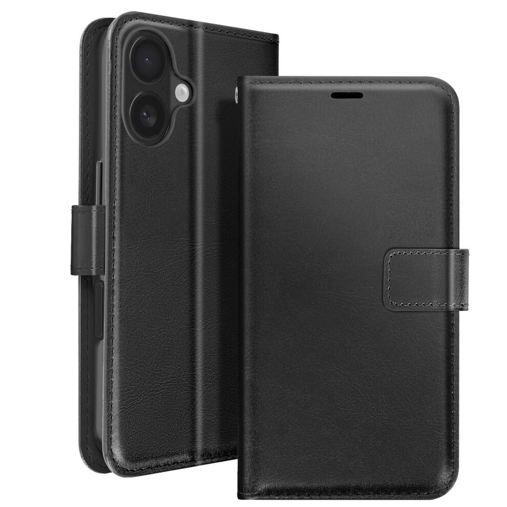 Mayaxess Case for iPhone 16 Plus Wallet with Strap, Black