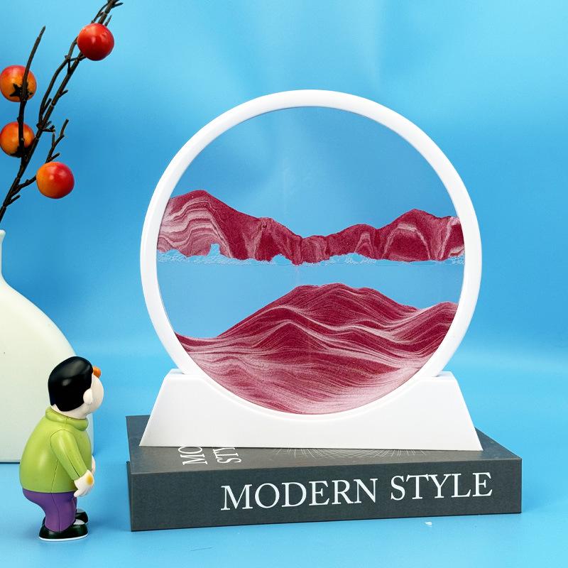 

3D Динамическая Картина с Песком в Виде Песочных Часов для Украшения Гостиной – Креативное Трехмерное Пейзажное Украшение и Домашний Подарок 7-inch [18x19] CM