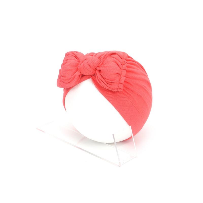 Wrinkled Baby Bow Hat Baby Solid Color Knot Hoodie Hats & Caps (infant Unisex)