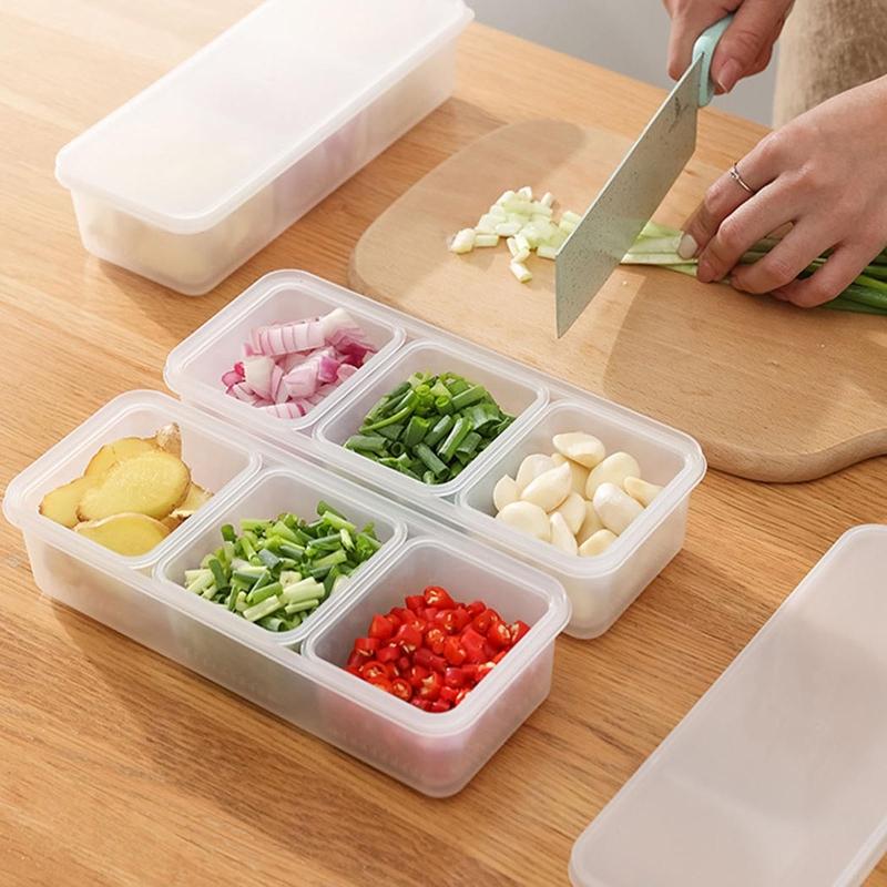 Fresh-Keeping Box Refrigerator Fruit Vegetable Drain Crisper Kitchen Storage Box