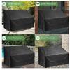 Premium Schwarzer Oxford-Stoff Bankabdeckung Wetterfest Für Gartenmöbel