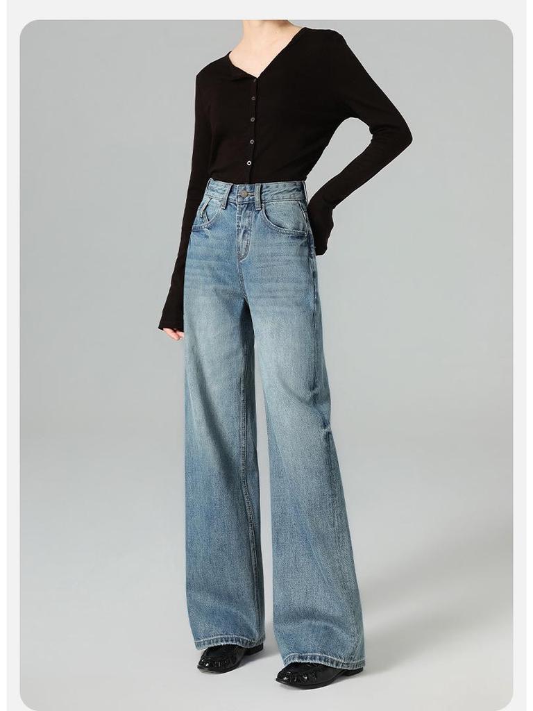 Spring/Summer Wide-Leg Lyocell Pants for Women - High-End Turkish Washed, Floor-Length & Slimming Fit