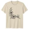 Elegant Minimalist Flower Line Art Unisexs TShirt Botanical Outline Floral