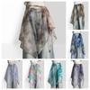 Sweet Tie-dye Lace Up Hip Scarf Colorful Doodle Shirt Extender  Jazz Dance Costumes Accessory