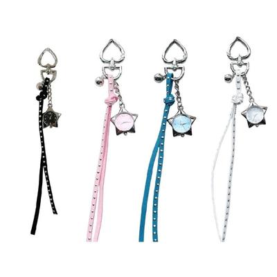Unique Star Key Ring Retro Tassels Keychain With Clock Inspired Detail Adds Fun To Daily Essential Organization