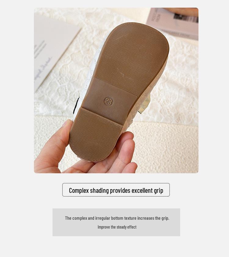 Girls' Princess Leather Shoes - 2025 Spring/Autumn Soft Sole Dance Flats