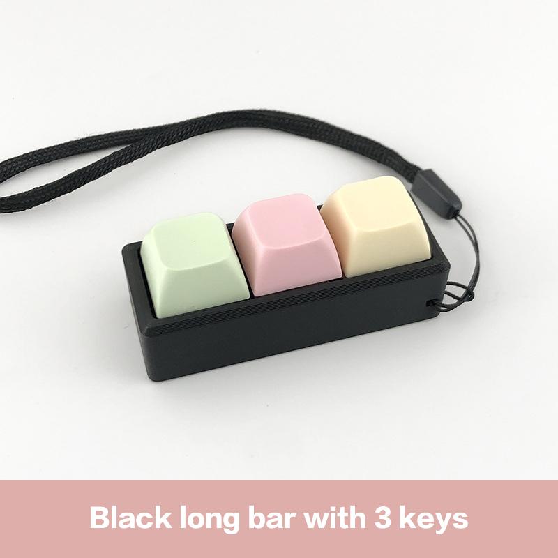 Tragbares Tastatur-Tasten-Knopf-Spielzeug 2 3 4 Tasten Stressabbau Fidget für Büroangestellte Studenten