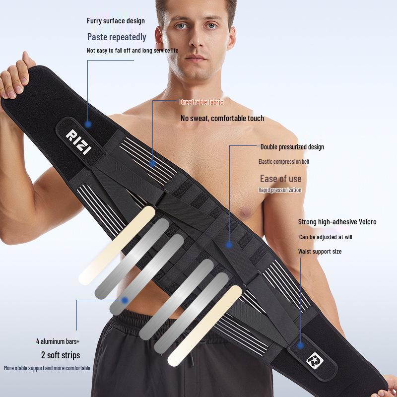 Atmungsaktiver Lendenstützgürtel bei Bandscheibenvorfall - Unisex Fitness-Taillenschutz mit Aluminiumplatte
