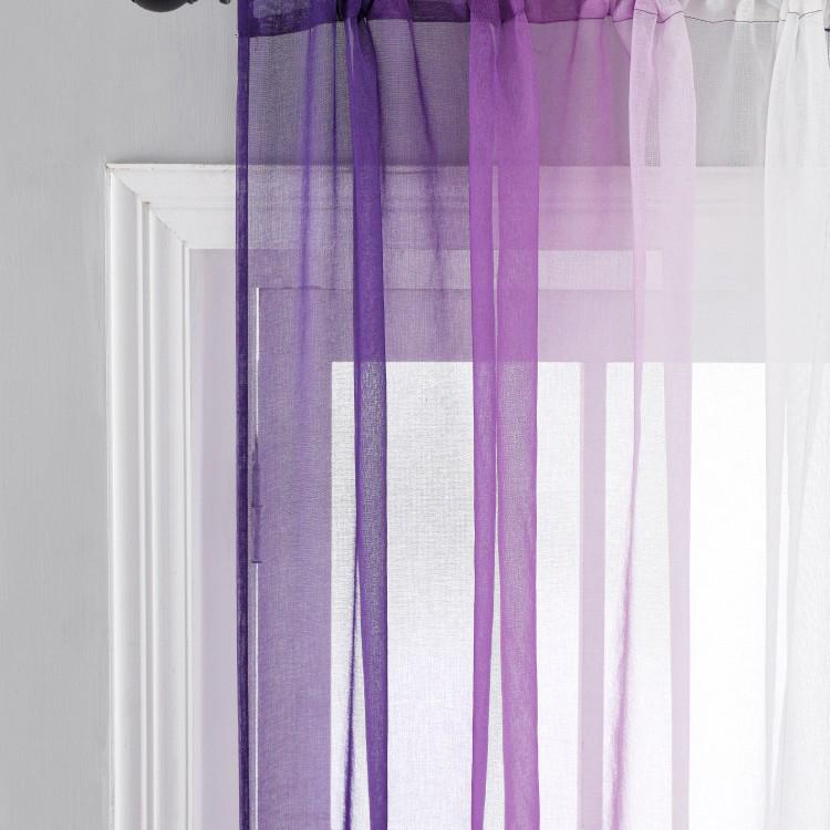 Einfache transparente Vorhänge mit Farbverlauf Elegante Fensterschleier für Wohnzimmer, Schlafzimmer & Balkon Sonnendurchlässige dekorative Tüllvorhänge