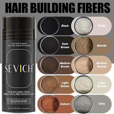 Bottiglia da 25 g di fibre di cheratina per capelli in polvere trattamento per la perdita dei capelli 10 colori fibre per la costruzione dei capelli ispessimento unisex