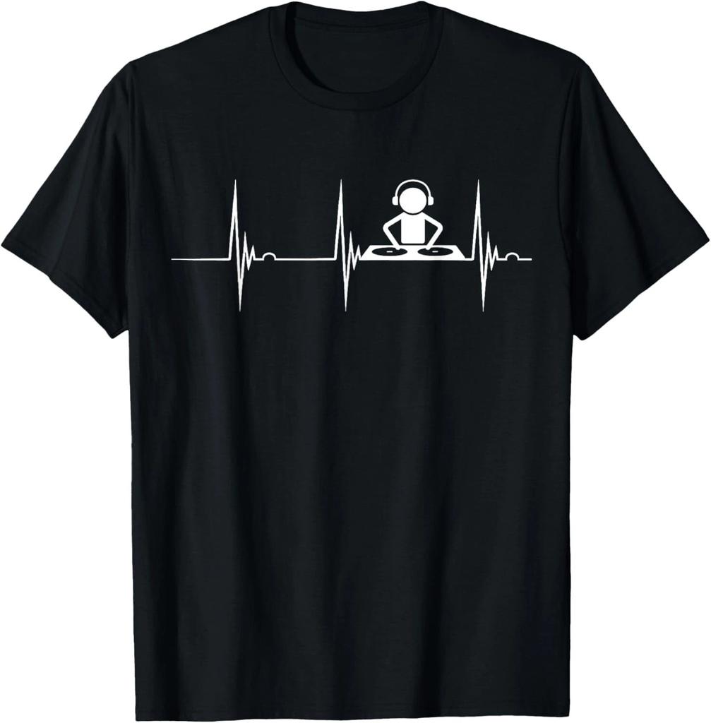 Music Producer Disc Jockey Heartbeat ECG Pulse DJ Mixing Console Unisex T-Shirt